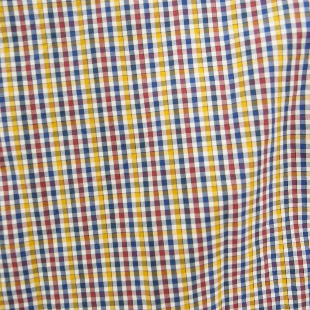 Banana Republic Shirt Mens Medium Red Blue Button Checks Long Sleeve